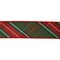 LaRibbons 4" - 2 1/2" Wired Dupioni Ribbon | Red/Dark Green Plaid Bias Cut Double-Fused Red Backing | 5 Yard Roll